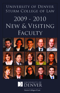 University of Denver Sturm College of Law[removed]New & Visiting Faculty