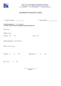 Centro de Investigação Tecnológica do Algarve  Universidade do Algarve , Campus da Penha , Faro, Portugal Tel: +Fax: +Contribuinte: 