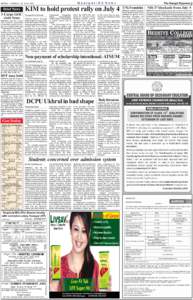 Manipur/NE News  IMPHAL TUESDAY 01 JULY 2014 Brief News 3 Corps GOC