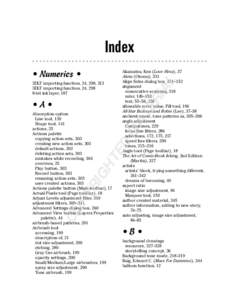 Index Akamatsu, Ken (Love Hina), 37 Akira (Otomo), 331 Align Sides dialog box, 151–152 alignment consecutive scanning, 318