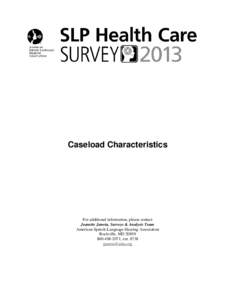 2013 SLP Health Care Survey