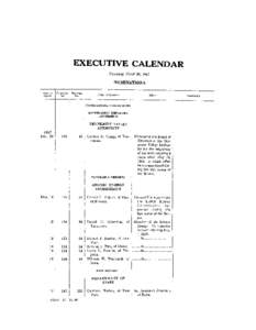 EXEClJTIVE CALENDAR Thursday March 20, 1947 NOMINATIONS Date of report