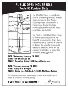 Public Open House no.1 St. James St Route 90 Corridor Study  Ness Ave