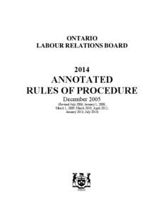 ONTARIO LABOUR RELATIONS BOARD[removed]ANNOTATED