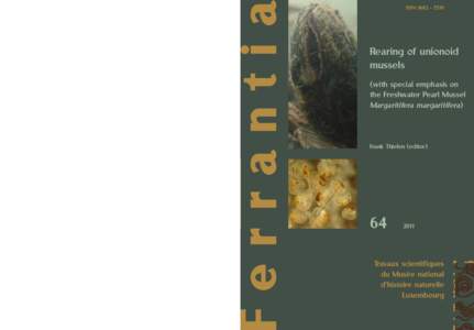 Frank Thielen (editor) Rearing of unionoid mussels 64