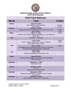 National Family Justice Center Alliance OVW FJCA Webinars Month January