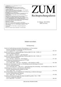 Schriftleitung: Prof. Dr. Jürgen Becker (V.i.S.d.P.) Redaktion: Sebastian Pech Redaktionsassistenz: Nicole Bentin, Stephanie Niederalt, Dr. Pascal Oberndörfer, Christoph Seibold, Dr. Martin Schippan Anschrift der Redak