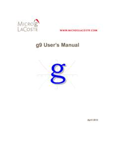 g9 User’s Manual  April 2012 g9 Absolute Gravity Data Acquisition and Processing Software