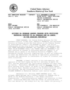 United States Attorney Southern District of New York FOR IMMEDIATE RELEASE JULY 5, 2011  NYPD