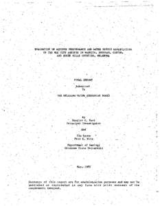 Hydraulic engineering / Hydrogeology / Aquifers / Geotechnical engineering / Groundwater / Elk City /  Oklahoma / Water table / Ogallala Aquifer / SahysMod / Water / Hydrology / Earth