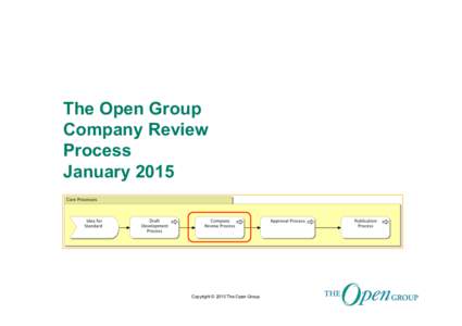 The Open Group Company Review Process JanuaryCopyright © 2015 The Open Group