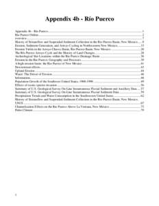 Appendix 4b - Río Puerco Appendix 4b - Río Puerco.........................................................................................................................1 Rio Puerco Online.............................