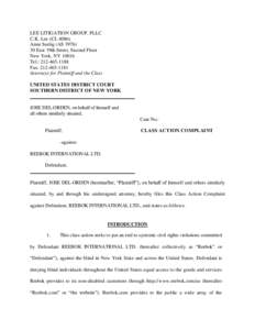 LEE LITIGATION GROUP, PLLC C.K. Lee (CLAnne Seelig (ASEast 39th Street, Second Floor New York, NYTel.: 