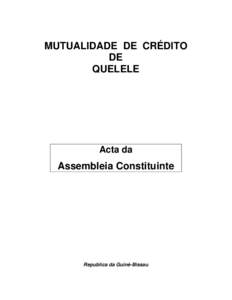 MUTUALIDADE DE CRÉDITO DE QUELELE Acta da