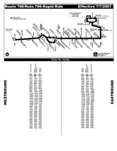 Route 766/Ruta 766-Rapid Ride  Effective[removed]ALL RAPID RIDE BUSES ARE WHEELCHAIR