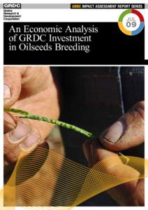 GRDC Impact Assessment Report Series  Jul An Economic Analysis of GRDC Investment