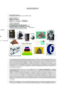 HAUSER & WIRTH  Presseinformation Salon d’Hiver Bücher – Drucke – Multiples