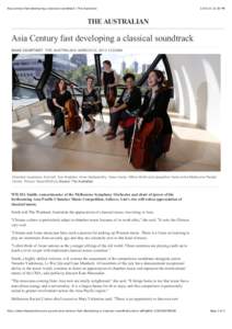 Asia Century fast developing a classical soundtrack | The Australian[removed]:36 PM THE AUSTRALIAN