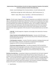 Implementation of Recommendations from the One System Comparative Evaluation of the Hanford Tank Farms and Waste Treatment Plant Safety Bases Richard L. Garrett (Washington River Protection Solutions, LLC) and Fred Beran