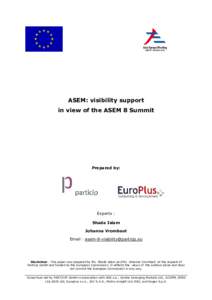 Asem visibility support in view of ASEM 8 summit