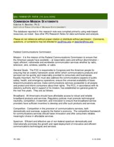 ipu research note  [19 June[removed]COMMISSION MISSION STATEMENTS