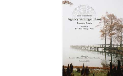 Agency Strategic Plans • Volume 1, Five-Year Strategic Plans • September[removed]STATE OF TENNESSEE Agency Strategic Plans Executive Branch