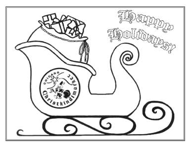 coloring page - sleigh with bag.psd