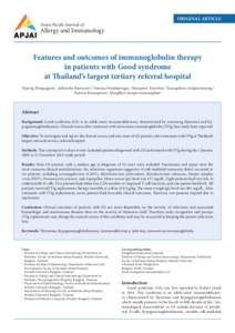 ORIGINAL ARTICLE  Asian Pacific Journal of Allergy and Immunology