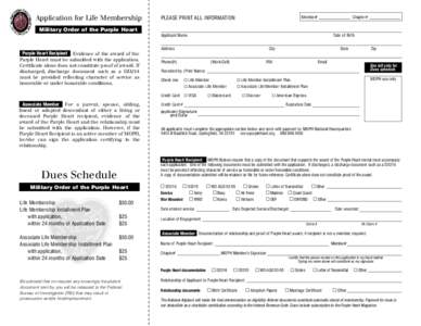 Purple Heart / Military discharge / Letter of transmittal