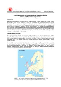 International Forest Fire News (IFFN) No. 38 (January-December 2009), pISSNweb) Prescribed Burning of Coastal Heathlands in Western Norway: History and Present Day Experiences