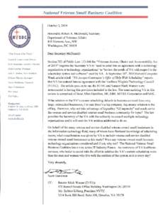 Honorable Robert A. McDonald Letter