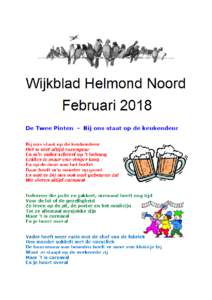 Colofon  Wijkblad Helmond Noord Wijkinformatie Wijkraad: