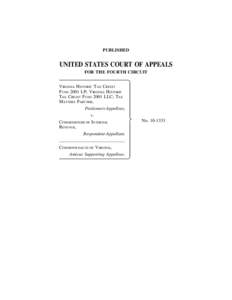 Court of Appeals Case No[removed]: Virginia Historic Tax Credit Fund 2001 LP, Virginia Historic Tax Credit Fund 2001, LLC, Tax Matters Partner, et al. v. Commissioner of Internal Revenue