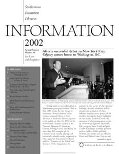 Smithsonian Institution Libraries 2002 Spring/Summer