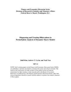 Diagnosing and Treating Bifurcations in Perturbation Analysis of Dynamic Macro Models