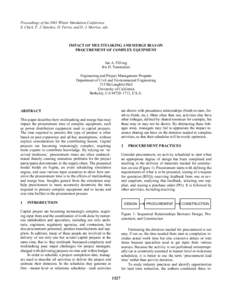 2003: IMPACT OF MULTITASKING AND MERGE BIAS ON PROCUREMENT OF COMPLEX EQUIPMENT