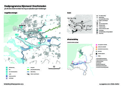 Deelprogramma Rijnmond-Drechtsteden 3b Lek extra ontzien via Waal met ring van afsluitbare open rivierkeringen mogelijke strategie icoon IJsselmeer