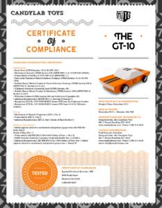 CERTIFICATE Of COMPLIANCE HE GT-10