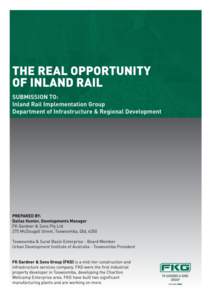The 2010 ARTC alignment study on the inland rail focused on the current freight task or projection of the current task from either; 1. Agricultural freight from the regions 2. Interstate freight between Brisbane and Mel