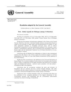 A/RES[removed]United Nations General Assembly