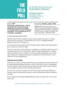 Democratic Party / Dick Mountjoy / United States Senate elections / Political positions of Dianne Feinstein / Government of California / California / Dianne Feinstein