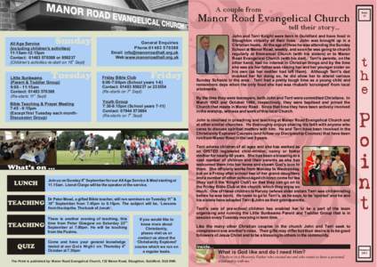 A couple from  Manor Road Evangelical Church Issue 33
