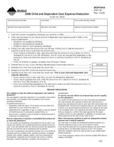 Clear Form[removed]Child and Dependent Care Expense Deduction MONTANA 2441-M