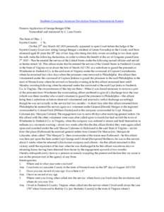 Southern Campaign American Revolution Pension Statements & Rosters Pension Application of George Beniger R744 Transcribed and annotated by C. Leon Harris The State of Ohio } Fayette County } Ss. On this 27th day March AD