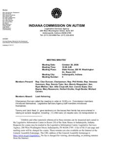 Members Rep. Cleo Duncan, Chairperson Rep. Phil Hinkle Rep. Vanessa Summers Rep. Dennis Tyler Sen. Marvin Riegsecker