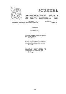 VOLUME 30 No. 1 Registered by Australia Post - Publication No. SBHO764