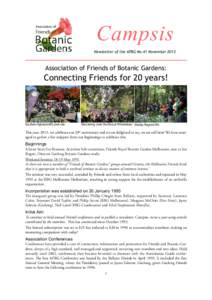 Campsis Newsletter of the AFBG No.41 November 2013 Association of Friends of Botanic Gardens:  Connecting Friends for 20 years!