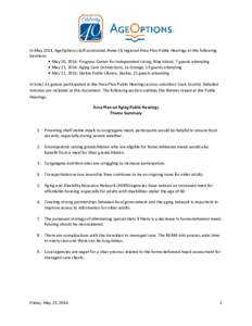 Microsoft Word - Area Plan on Aging Public Hearings Summary2014-jl