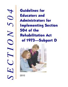 SECTION 504  Guidelines for Educators and Administrators for Implementing Section