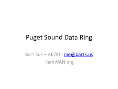 Puget Sound Data Ring Bart Kus – AE7SJ -  HamWAN.org Logical view of network Uplink Path